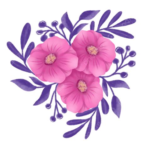 Pink Flower Arrangement With Beautiful Purple Leaves Pink Flowers