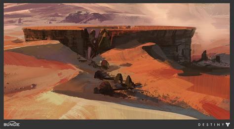 Artstation Destiny Martian Landscape Sketches Dorje Bellbrook