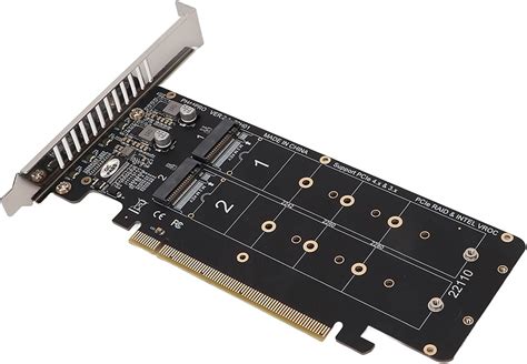 Dilwe Tarjeta de Expansión PCIe X16 a M 2 M Key Adaptador M 2 NVME