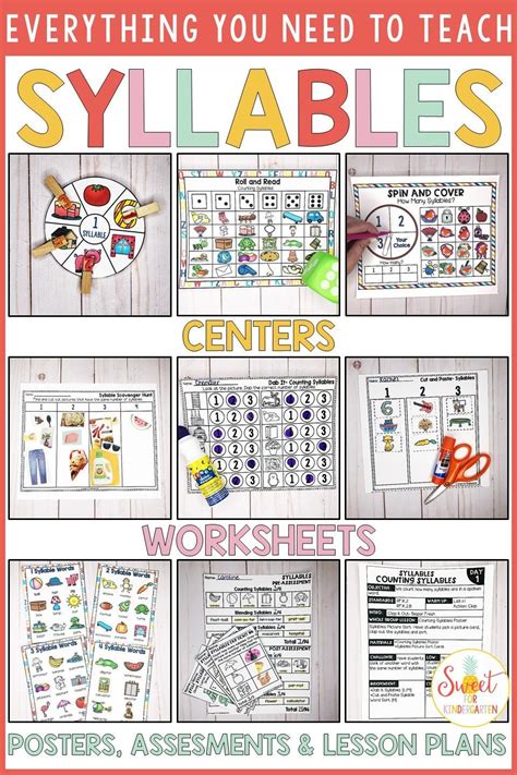 Syllable Lesson Plan For Kindergarten