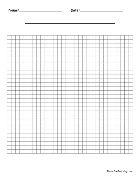 Free Printable Graph Paper For Kindergarten Printable Templates