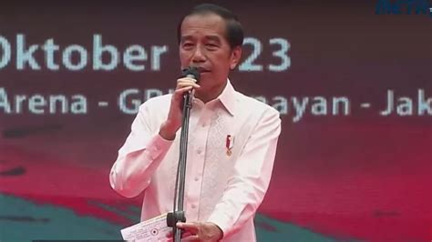 Foto Di Rakernas Projo Jokowi Harga Energi Bisa Naik Gara Gara Perang