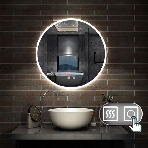 Aica Miroir De Salle De Bain Avec Anti Bu E Couleurs Led Avec