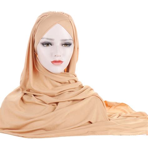 Tudung Inner Muslim Headscarf Pleated Cross Tam O Shanter Scarf Woman Instant Headscarf Shawl