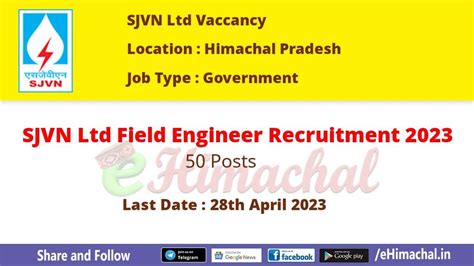 SJVN Ltd Field Engineer Recruitment 2023 50 Posts Selection Process