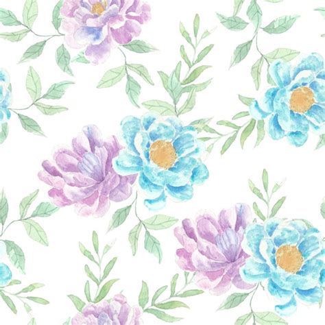 Premium Photo Rose Watercolor Flower Seamless Pattern