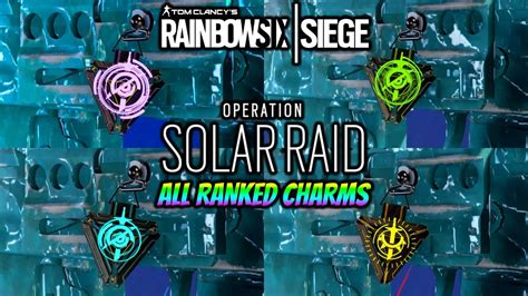 ALL OPERATION SOLAR RAID RANKED CHARMS IN GAME SHOWCASE RAINBOW