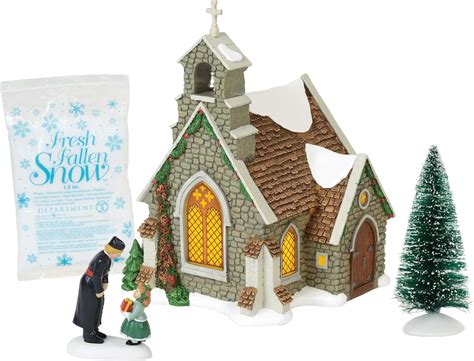 Department 56 Dickens Village Isle Of Wight Chapel Lit Building And Accessories 8