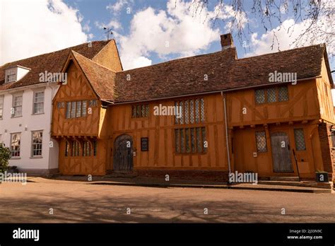 Old Timber Framed Houses In Lavenham Uk Stock Photo Alamy