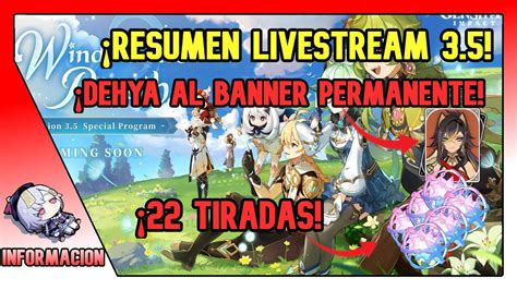 Resumen Livestream Dehya Al Banner Permanente Y Tiradas