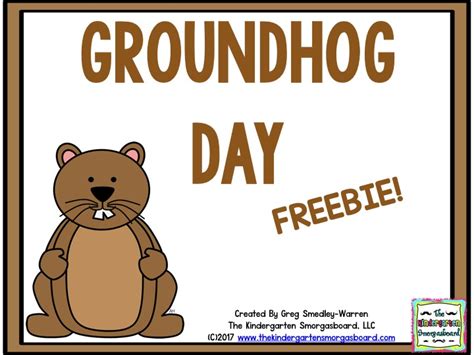 Groundhog Day Freebie001 The Kindergarten Smorgasboard