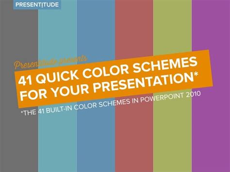 41 quick color themes for your presentation