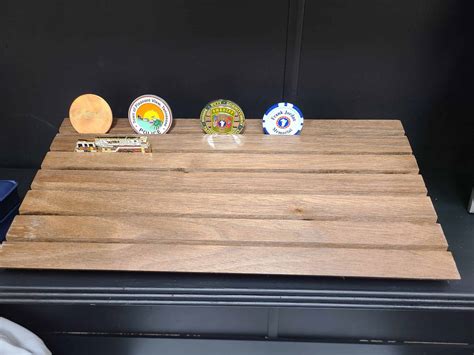 Handcrafted Wooden Challenge Coin Display - Holds 36 Coins - Chronicle ...