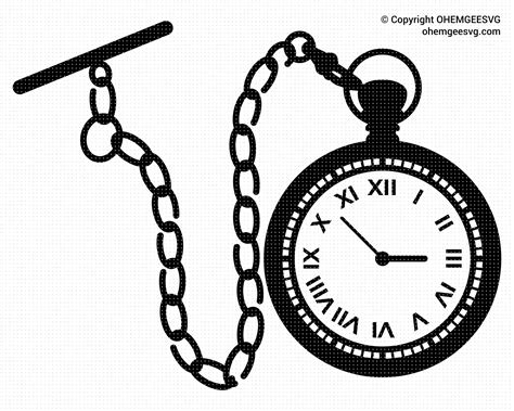 Pocket Watch Files For Cricut Cut Files For Silhouette Dxf Png Eps