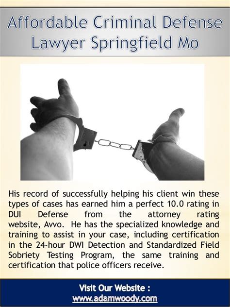 Affordable Criminal Defense Attorney Springfield Mo