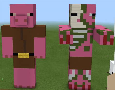 Statue Of A Zombie Pigman And A Redesigned Piglin Rminecraft