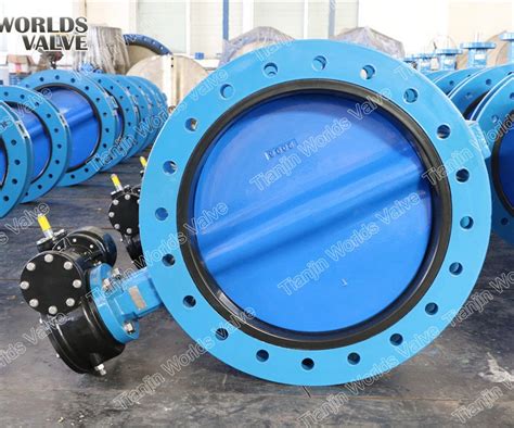 Epoxy Painting Disc Double Flanged U Section Rubber Butterfly Valves