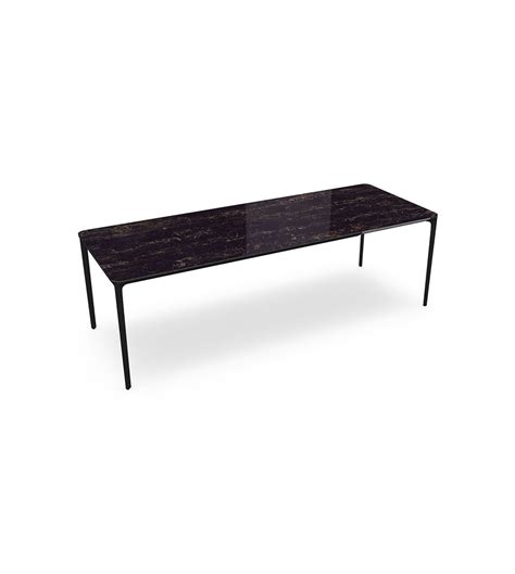 Table Slim Extensible Céramique Portoro Co Noir Gn 180x90