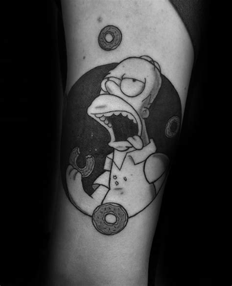 50 Comical Homer Simpson Tattoo Designs For Men