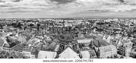 Aerial Panoramic View Strasbourg Seen Roof Stock Photo 2206741783