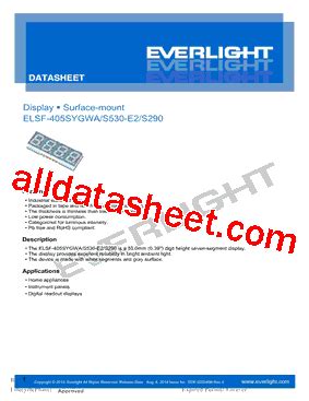 Sf Sygwa S E S Datasheet Pdf Everlight Electronics Co Ltd