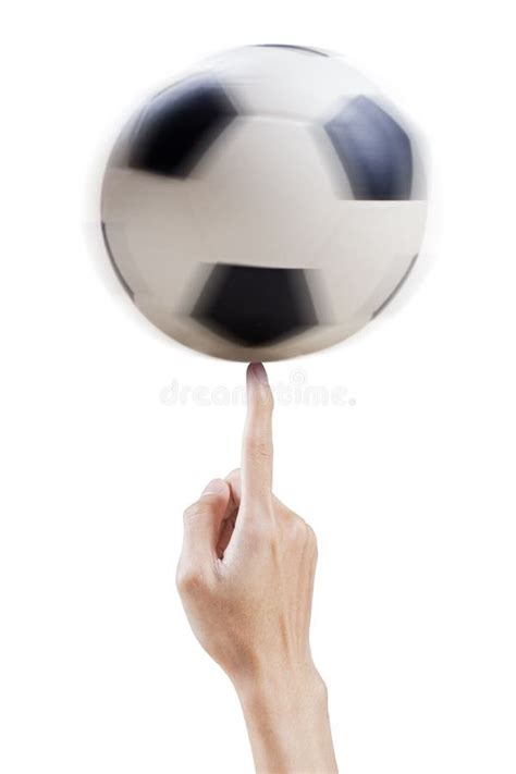 Hand Hold Soccer Ball Stock Image Image Of Association