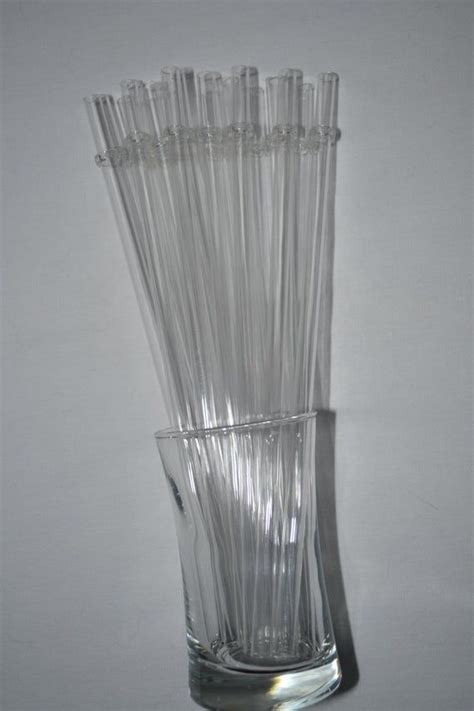 12 Reusable 9 Inch Clear Straws With Rings Bpa Free Free Shipping