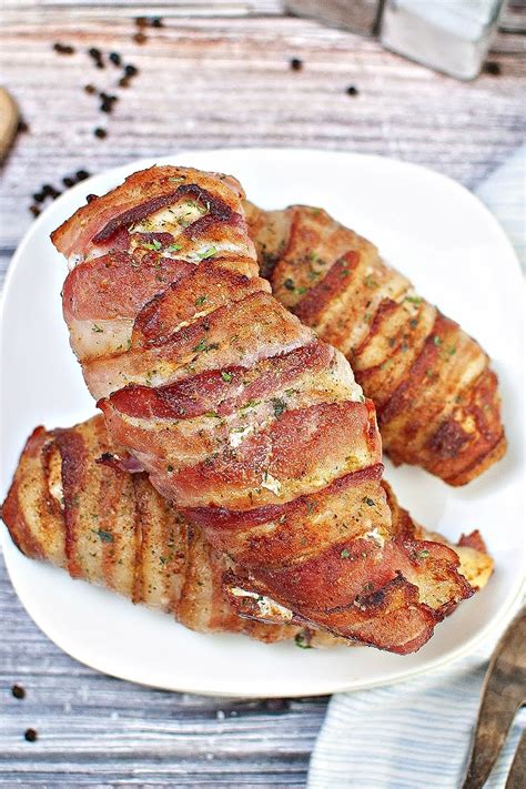 Air Fryer Bacon Wrapped Chicken Tenders Easy To Make Recipe