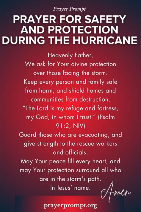 Prayer for Safety During Hurricane