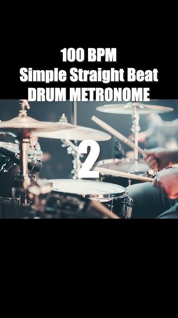 100 Bpm Simple Straight Beat Drum Track Youtube