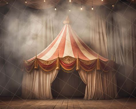 Vintage Circus Tent Digital Background - Etsy