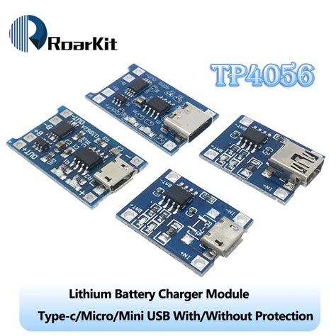 Tipo c Micro Mini USB 5V 1A 18650 TP4056 módulo de cargador de batería