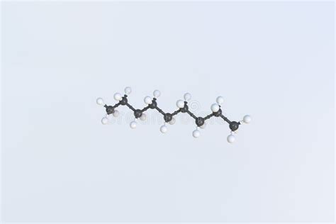 Molecule Of Nonane Isolated Molecular Model 3d Rendering Stock Illustration Illustration Of