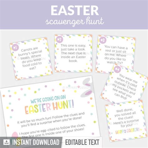 Easter Egg Hunt Clues Ideas My Party Design