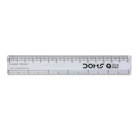 Plastic Doms Q 15 Cm Scale Ruler, For Measuring The Length at Rs 3.60/piece in Siddipet