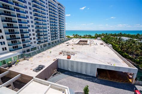 Aerial Photo Of Pool Deck Construction At Roney Palace Hotel Miami