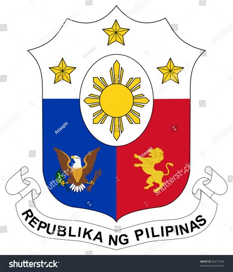 Philippines Coat Arms Seal National Emblem Stock Illustration 60277093