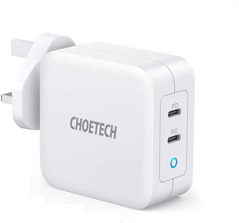 Choetech Pdqc 38w Dual Ports Fast Wall Charger Usb C Interface