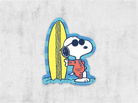 Snoopy Surf Decal Sticker Surfboard Vinyl Decal For Hydro Etsy