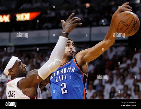 Miami Heat Small Forward Lebron James And Oklahoma City Thunder