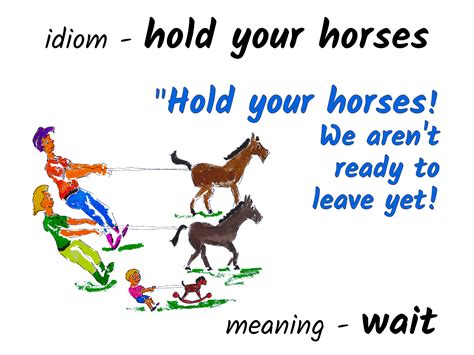 Idiom - Hold Your Horses - Funky English