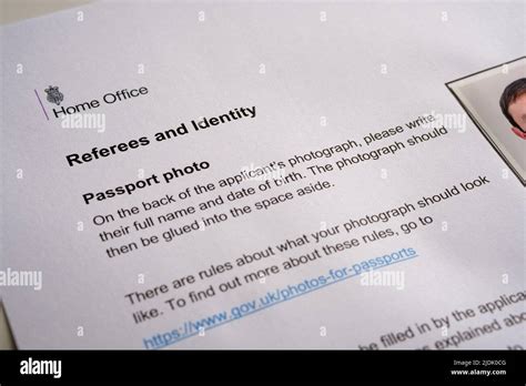 Referee And Identity Form For British Passport Application Form For Home Office Used For