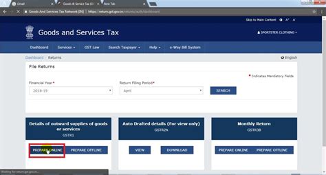 How To Fill Gstr Online At Gst Portal Gst Return Format