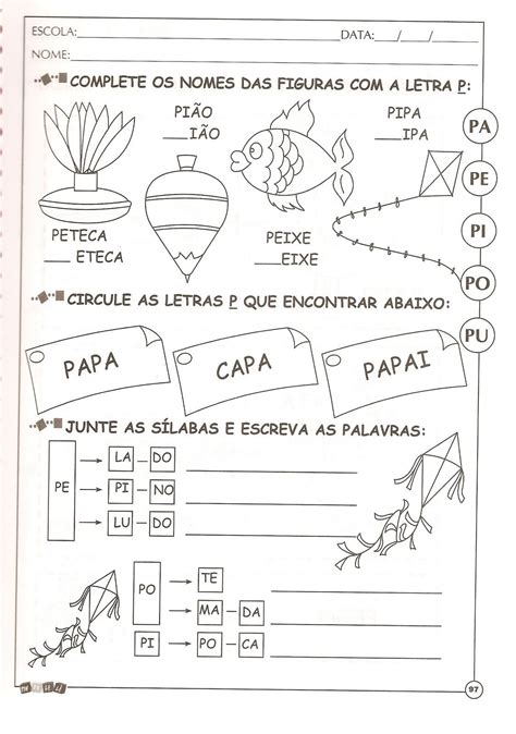 Atividade Com A Letra P Para Alfabetização - 5