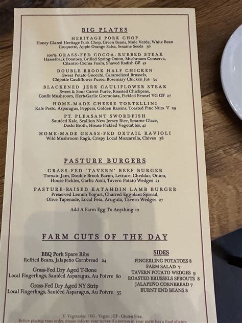 Brick Farm Tavern Menu Updated For 2025