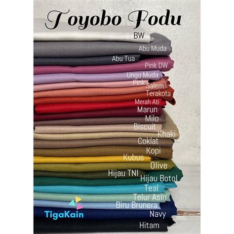 1 Meter Kain Katun Toyobo Fodu Original Import Silky Shopee Indonesia