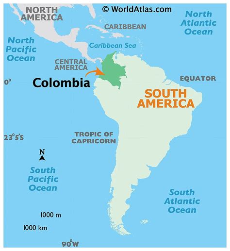 Colombia On World Map - Colorado Map