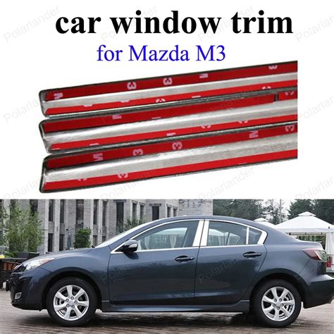 Stainless Steel Full Car Window Trim Car Styling Decoration Strips For