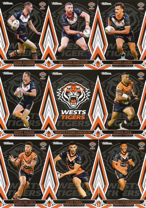 2023 NRL Traders Team Set Album Wests Tigers Gold Coast Trading Cards