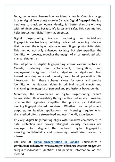 Ppt The Rise Of Digital Fingerprinting In Canada Safeguarding Your Digital Footprint